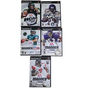PS2 Football Games Lot of 6 Madden NFL NCAA NFL 2K Vintage PlayStation 2